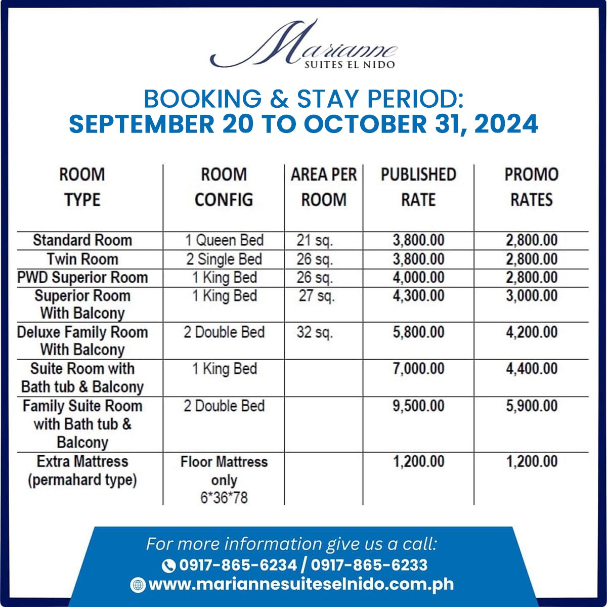 Special Promo September 20 to October 31, 2024